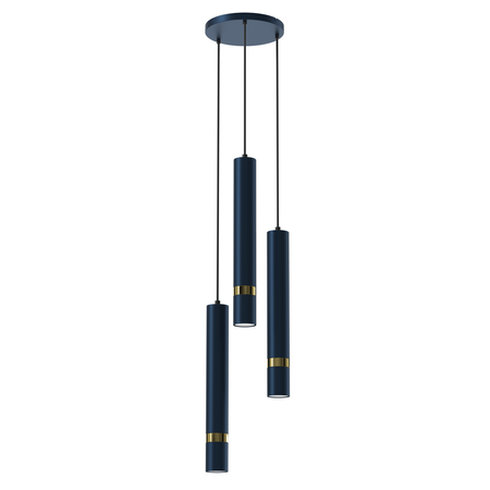 Milagro - Lampa wisząca JOKER NAVY BLUE/GOLD 3xGU10