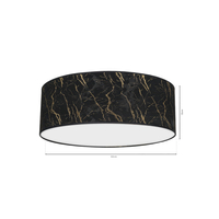 Milagro - Lampa sufitowa SENSO Black/Gold 3xE27 Ø50cm