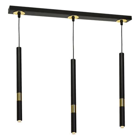 Milagro - Lampa wisząca MONZA BLACK/GOLD 3xG9 8W