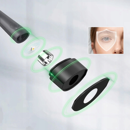Lampka nocna do czytania, Lampka LED na szyję, Akumulator USB, Kolor Szary