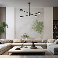 Milagro - Lampa sufitowa CROSS BLACK 4xGX53
