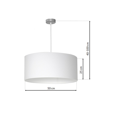 Milagro - Lampa wisząca CASINO WHITE/CHROME 1xE27