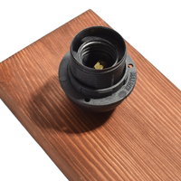 Milagro - Lampa wisząca OZZY BLACK / WOOD 4xE27 60W