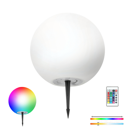 Lampa ogrodowa Solar LED GARDEN BALL 30cm 3000K+RGB Kobi Design