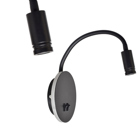 Milagro - Lampka nocna BASE 8W+2W BLACK