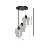 Milagro - Lampa wisząca SANTIAGO CLEAR 3xE27