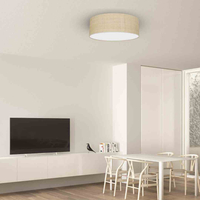 Lampa sufitowa Marshall 3xE27 Ø50cm Biały/Rattan