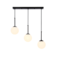Pompei lampa wisząca czarny 3x40w e27 klosz biały