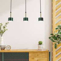 Milagro - Lampa wisząca ARENA GREEN/GOLD 3xGX53