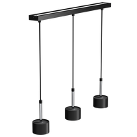 Milagro - Lampa wisząca ARENA BLACK/SILVER 3xGX53