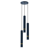 Milagro - Lampa wisząca JOKER NAVY BLUE/GOLD 3xGU10