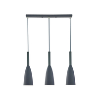 Lampa wisząca Solin 3 szara 3xE27