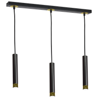 Milagro - Lampa wisząca DANI BLACK/GOLD 3xGU10