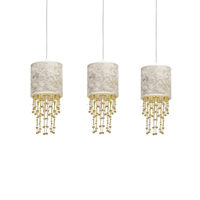 Milagro - Lampa wisząca ALMERIA WHITE/GOLD 3xE27
