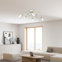 Milagro - Lampa sufitowa IRIS White/Gold 6x mini GU10