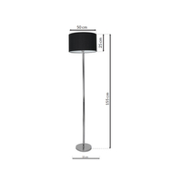 Milagro - Lampa stojąca CASINO BLACK/CHROME 1xE27