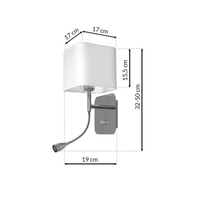 Milagro - Kinkiet NAPOLI WHITE/CHROME 1xE27 + 1W LED