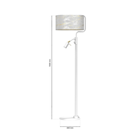 Milagro - Lampa podłogowa SENSO White/Gold 1xE27 + 1x mini GU10
