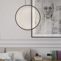 Lampa wisząca Mirror L czarna IP44 LED CCT