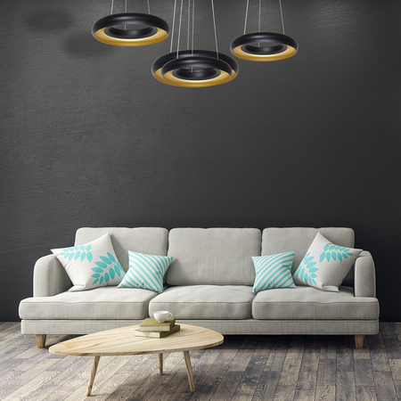 Milagro - LAMPA WISZĄCA RONDO NERO 36W LED