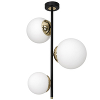 Milagro - Lampa sufitowa SPARTA BLACK / GOLD 3xE14