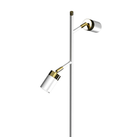 Milagro - Lampa podłogowa JOKER WHITE/GOLD 2xGU10