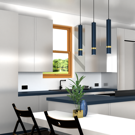 Milagro - Lampa wisząca JOKER NAVY BLUE/GOLD 3xGU10