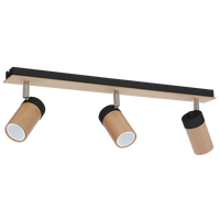 Milagro - Lampa sufitowa BARON BLACK 3xGU10