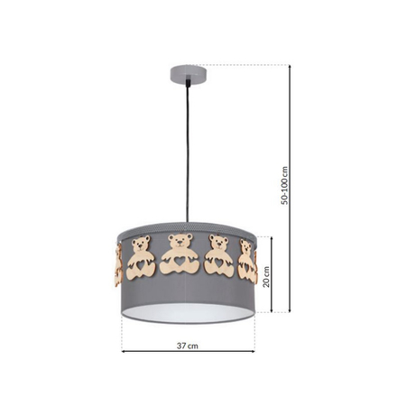 Milagro - Lampa wisząca MIŚ 1xE27