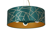 Milagro - Lampa wisząca ZIGGY WHITE Gold/Bottle green  3xE27
