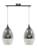 CELIA LAMPA WISZĄCA 2X60W E27 SREBRNY
