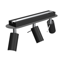 Milagro - Lampa sufitowa PRESTON BLACK/CHROME 3x mini GU10