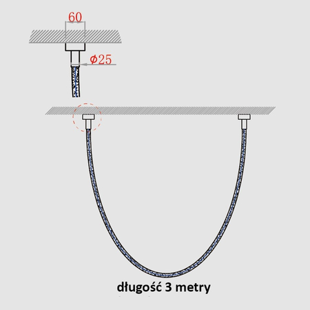 Lampa wisząca Rope Light 3 m biała Tuya Smart LED CCT
