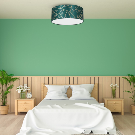 Milagro - Lampa sufitowa ZIGGY GREEN Gold/Bottle green  2xE27  Ø40cm