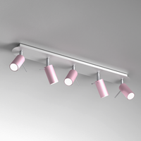 Milagro - Lampa sufitowa PRESTON PINK/WHITE 5x mini GU10