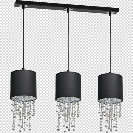Milagro - Lampa wisząca ALMERIA BLACK/CHROME 3xE27