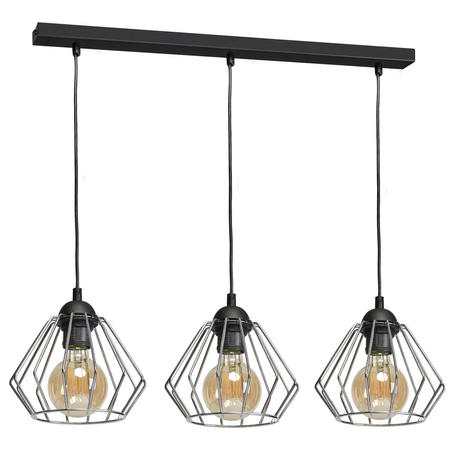 Milagro - Lampa wisząca NORMAN BLACK 3xE27