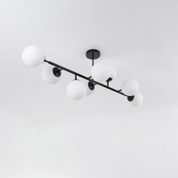 Lampa wisząca Dorado czarna 8xE14