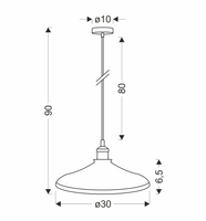 LAMPA WISZĄCA CHESTER 300mm 1 BEZBARWNY PATYNA