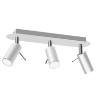 Milagro - Lampa sufitowa PRESTON WHITE/CHROME 3x mini GU10