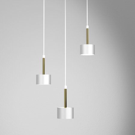 Milagro - Lampa wisząca ARENA WHITE/GOLD 3xGX53