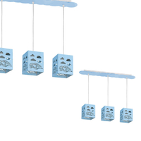 Milagro - Lampa wisząca RALLY BLUE 3xE27 60W