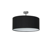 Milagro - Lampa podsufitowa CASINO BLACK/CHROME 1xE27