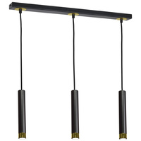 Milagro - Lampa wisząca DANI BLACK/GOLD 3xGU10