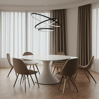 Milagro - Lampa wisząca ROTONDA BLACK 93W LED
