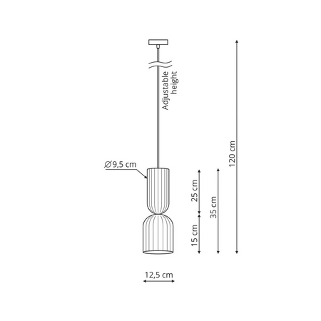 Lampa wisząca Balera czerwona
