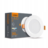 Oprawa sufitowa wpuszczana downlight LED biała okrągła 4W 240lm 4000K