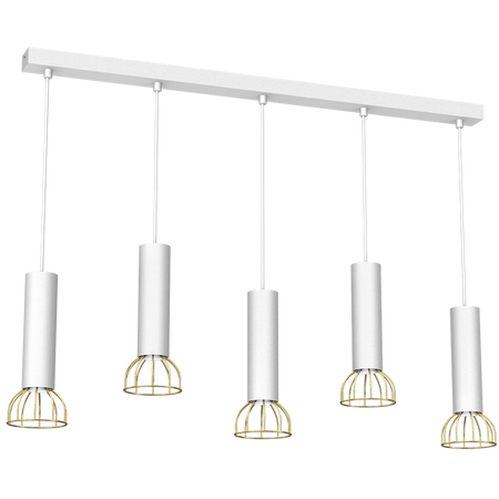 Milagro - Lampa wisząca DANTE White/Gold 5x mini GU10