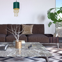 Milagro - Lampa wisząca ALMERIA GREEN/GOLD 1xE27