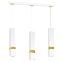Milagro - Lampa wisząca VIDAR WHITE/GOLD 3xGU10